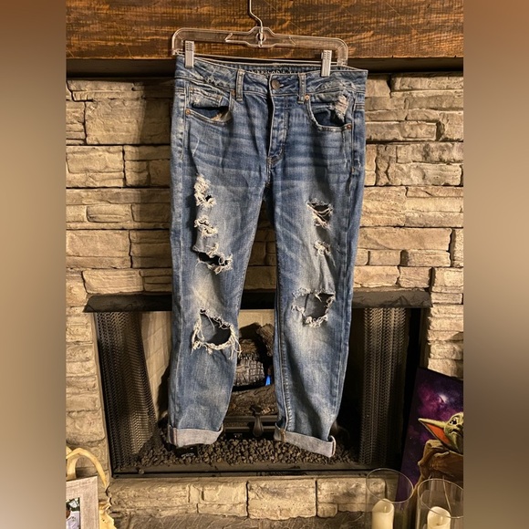 American Eagle Outfitters Denim - American Eagle Tomgirl stretch ankle crop jeans